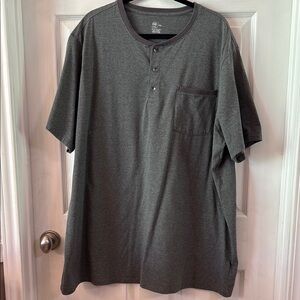 Men's Gray Henley Shirt